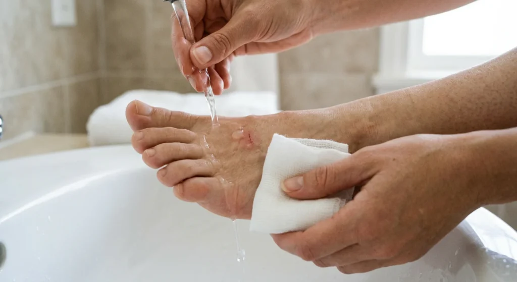 Jalahaava õrn puhastus